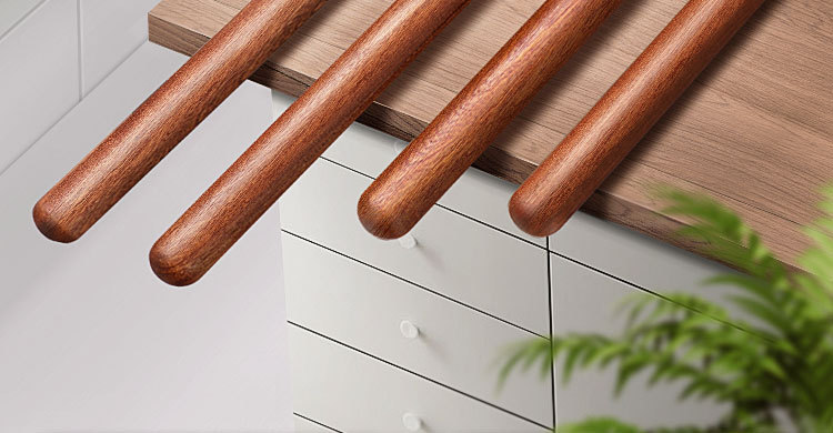 Ebony rolling pin, baking tool, kitchen household wooden rolling pin, dumpling wrapper rolling pin, flour stick, wooden stick pic 5