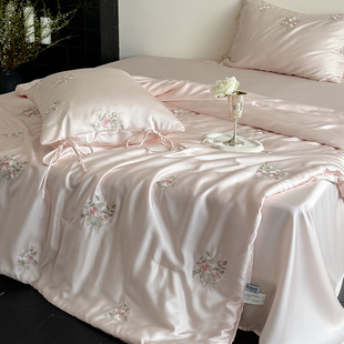 夏季莱赛尔天丝印花100支冰丝真丝床单被套高级感床上用品四件套详情24