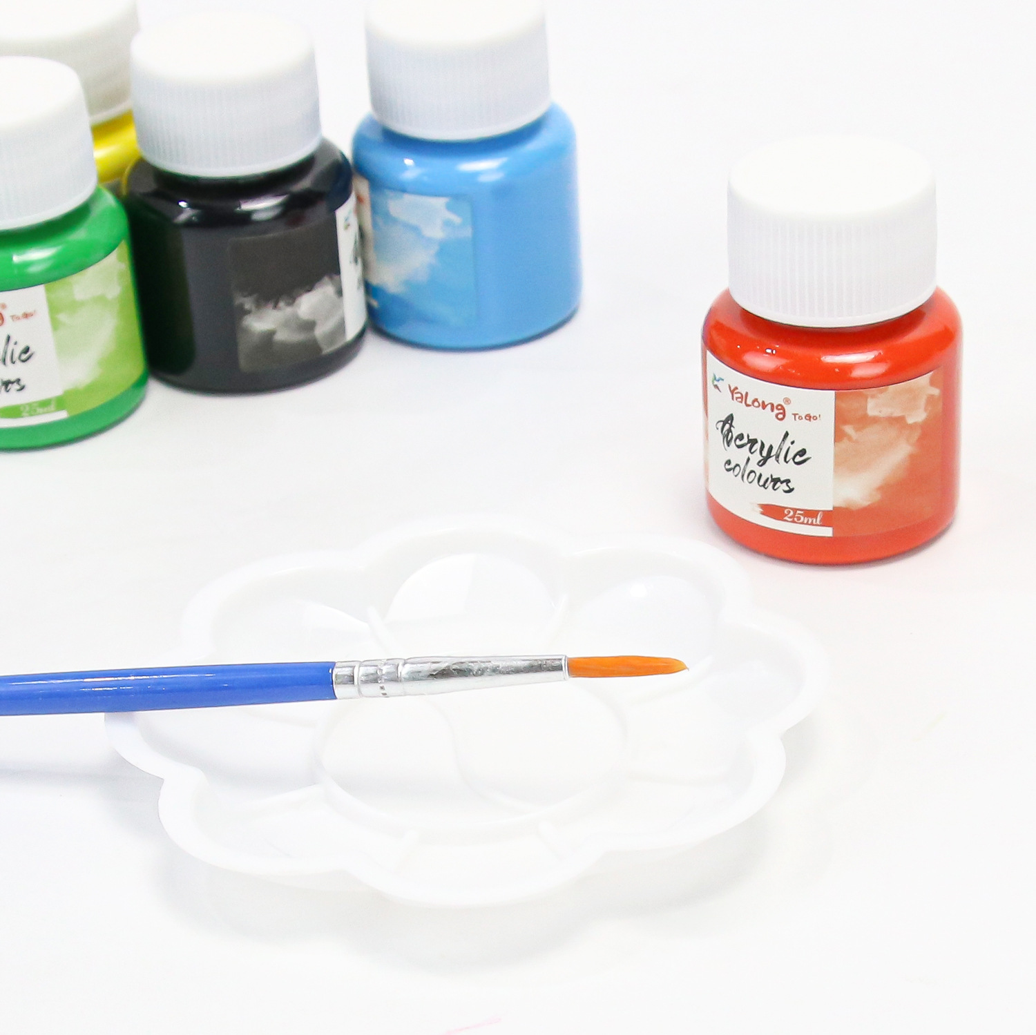 Yalong Cross-border Student Wholesale Art supplies 6-color acrylic color non-toxic waterproof painting Acrylic painting pic 4