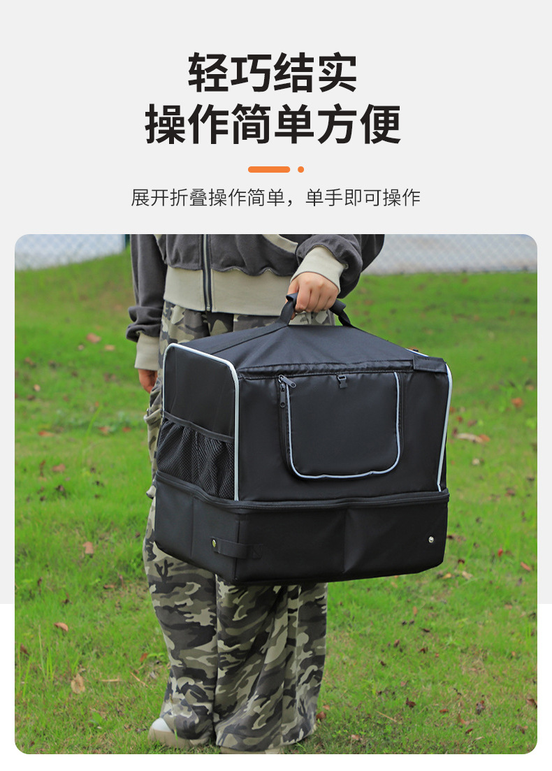 Rongka Pet Cross-border Oxford Cloth Cat Litter Box Bag: Simple, individual, foldable, waterproof travel cat bag, portable cat bag for going out pic 7