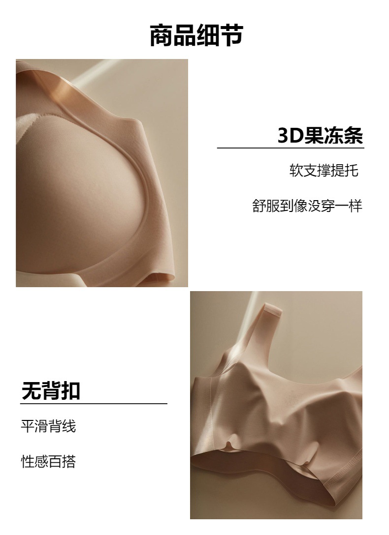 Cerotich无尺码背心式文胸女夏舒适透气无钢圈聚拢收副乳美背内衣详情7