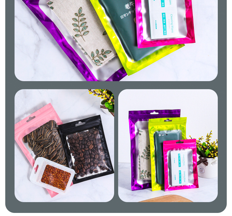 Wholesale of cross-border best-selling digital electronic product packaging bags, color matte aluminum foil bags, jewelry and gift self-sealing bags pic 17