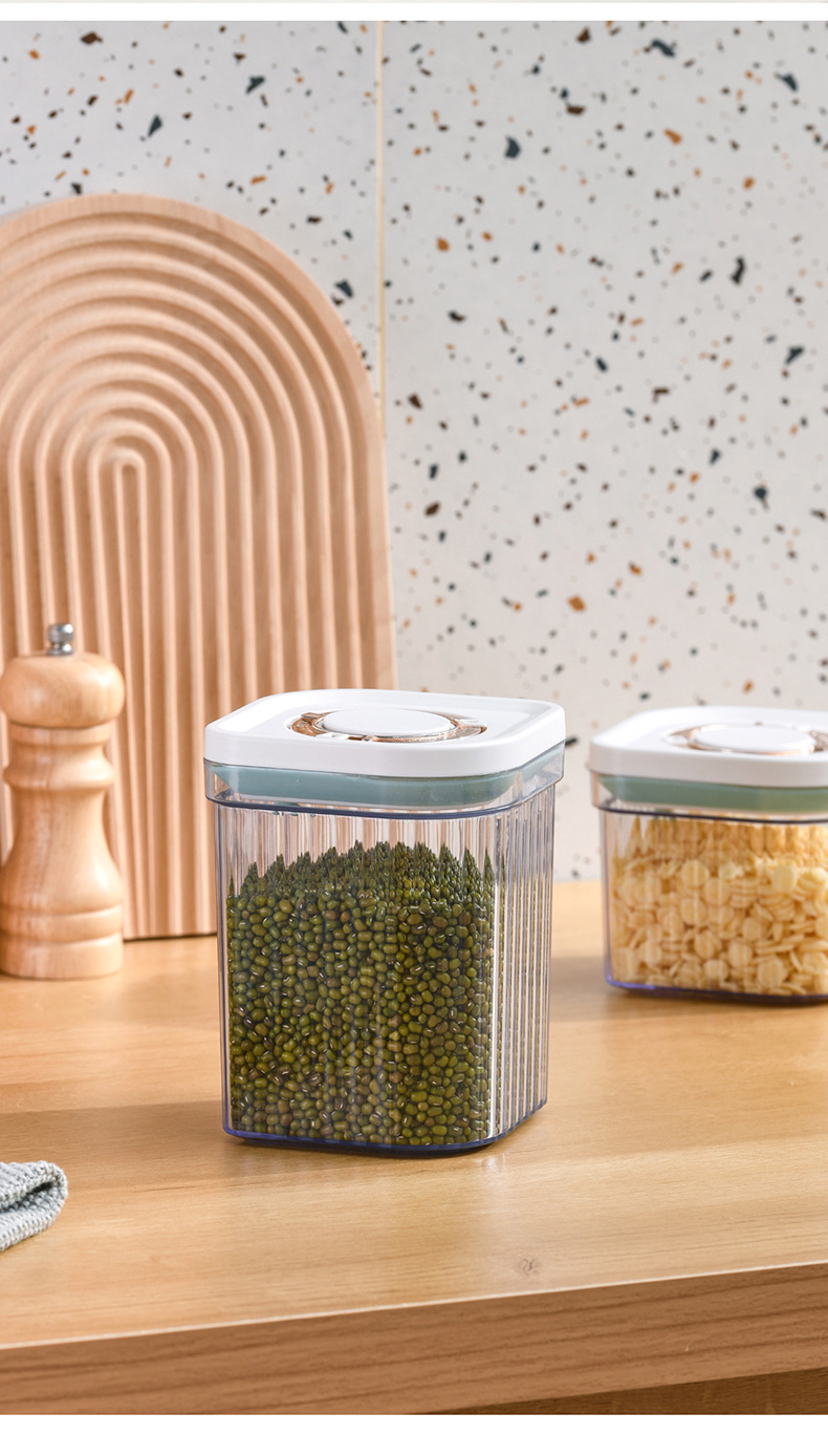 简约按压式储物罐面粉零食杂粮收纳盒塑料儿童奶粉大号米粉密封详情15