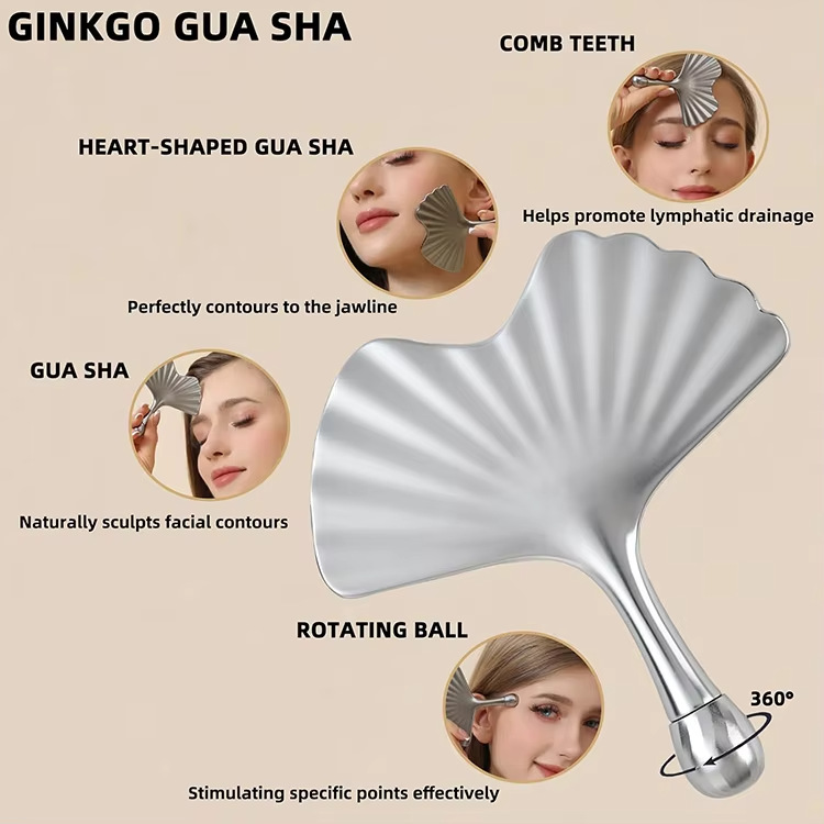 shanilak facial facial facial facial base espátula facial cuchillos base de maquillaje líquido herramientas de belleza hoja de acero inoxidable raspador de abanico pic 3