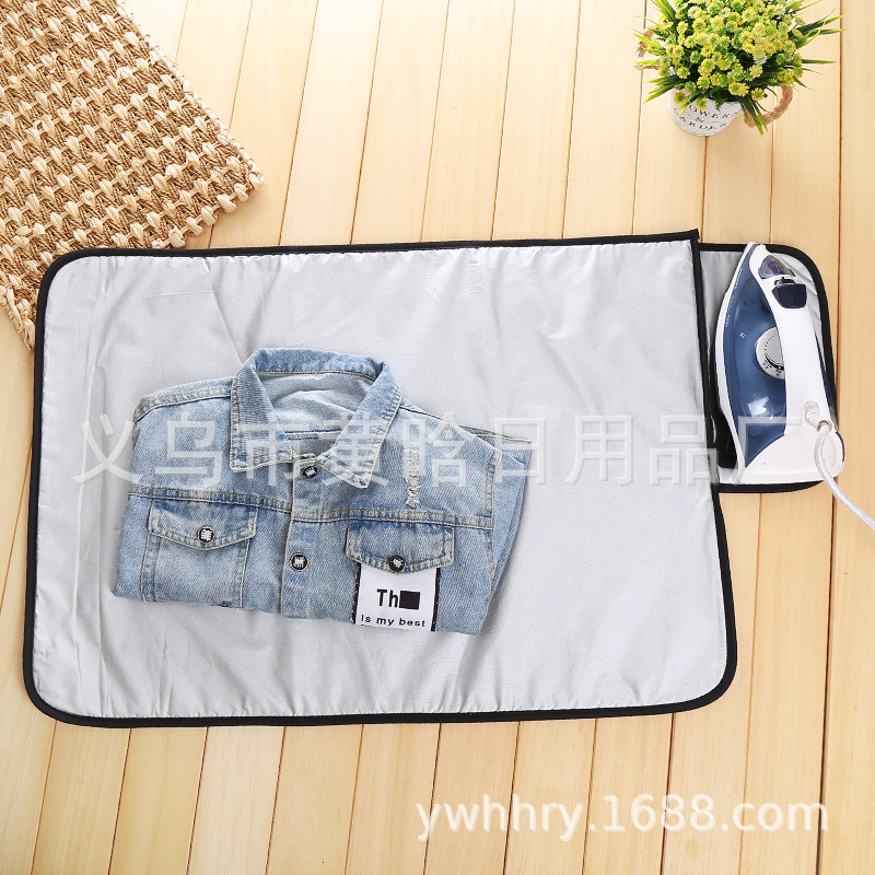 【 Chi Jia 】 All-cotton silver-coated silicone heat-insulating ironing pad, foldable portable ironing pad pic 2
