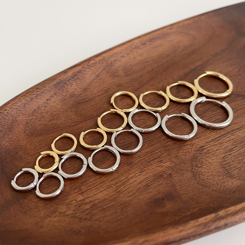 经典日常素圈金属耳圈女韩国简约个性百搭气质时尚耳钉耳环耳饰详情6