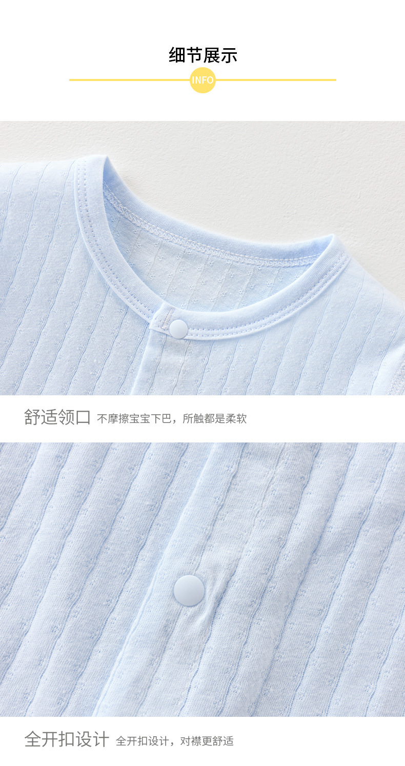 婴儿夏季衣服新生儿连体衣薄款纯棉a类无骨空调服0-3岁宝宝衣服详情13