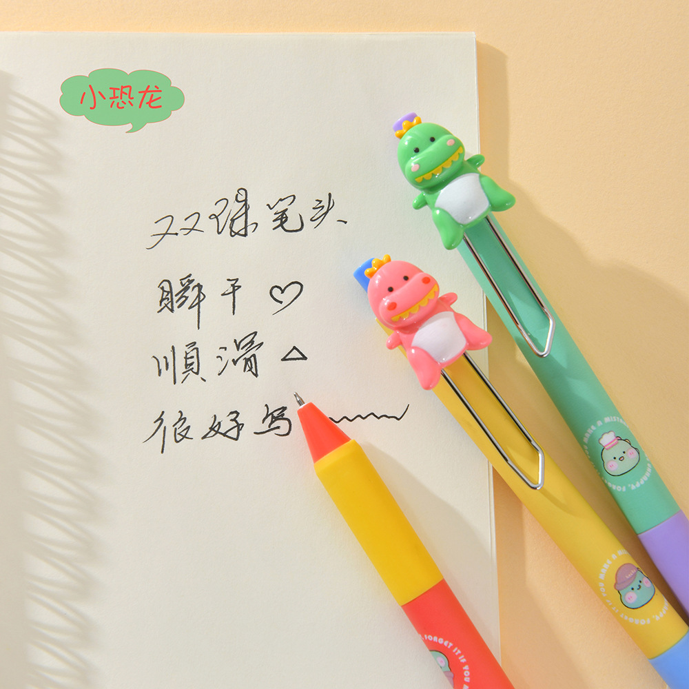 Chenxi Fun Dinosaur Gel Pen Black Pen Blue Erasable Pen ST Pen Tip 0.5mm Creative Student Exercise Pen pic 33