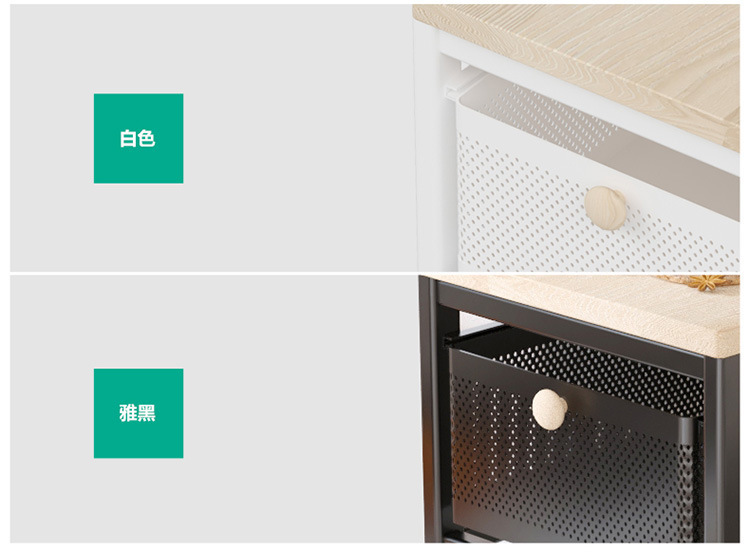 批发抽屉式收纳架多层厨房落地置物柜带门置物架橱柜碗碟储物柜详情5