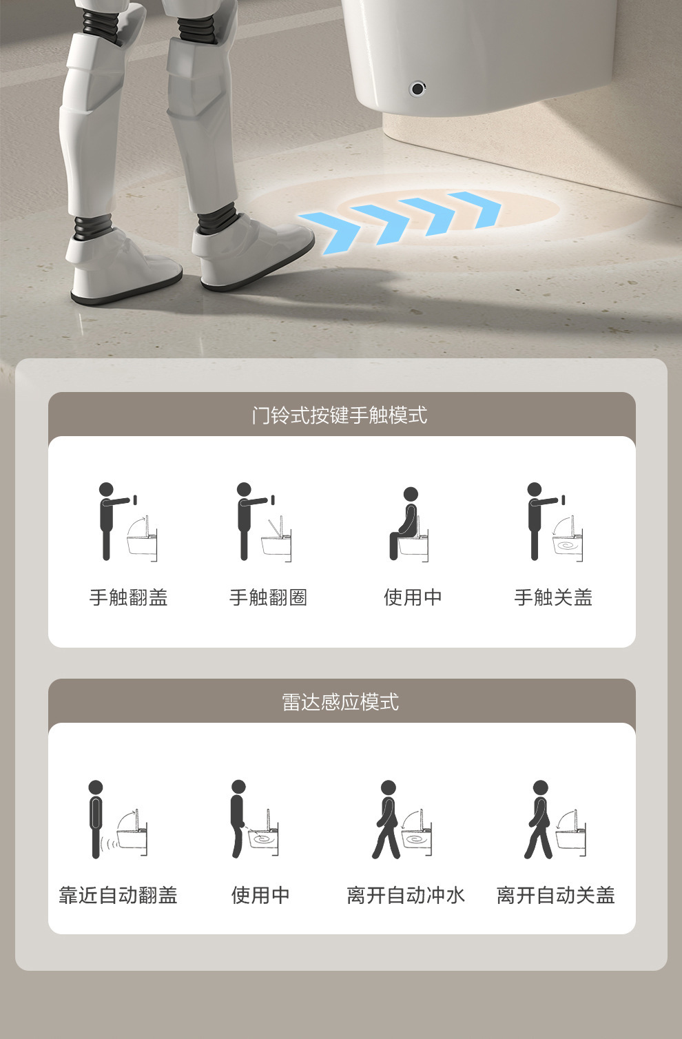 挂壁智能马桶陶瓷座便器壁挂式小户型专用马桶自动翻盖语音米家系详情15