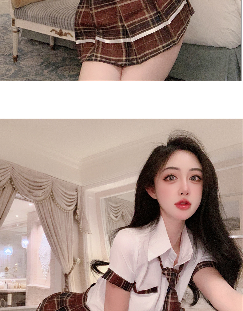 长夜漫漫情趣内衣性感cos制服诱惑jk短裙激情女纯洁学生装女2205详情10