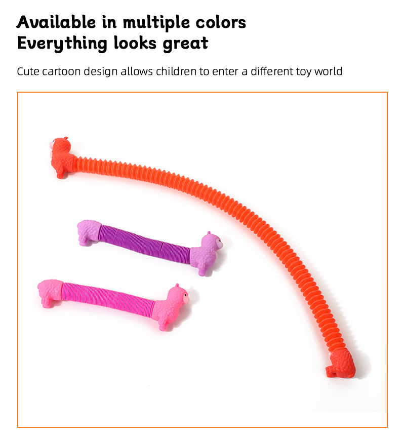 儿童tpr解压玩具羊驼捏捏玩具软胶简约解压捏捏乐玩具现货批发详情6