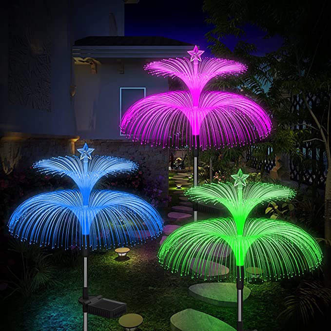 Amazon solar jellyfish light, outdoor waterproof garden light, garden lawn light, decorative landscape ground insert ambient light pic 19