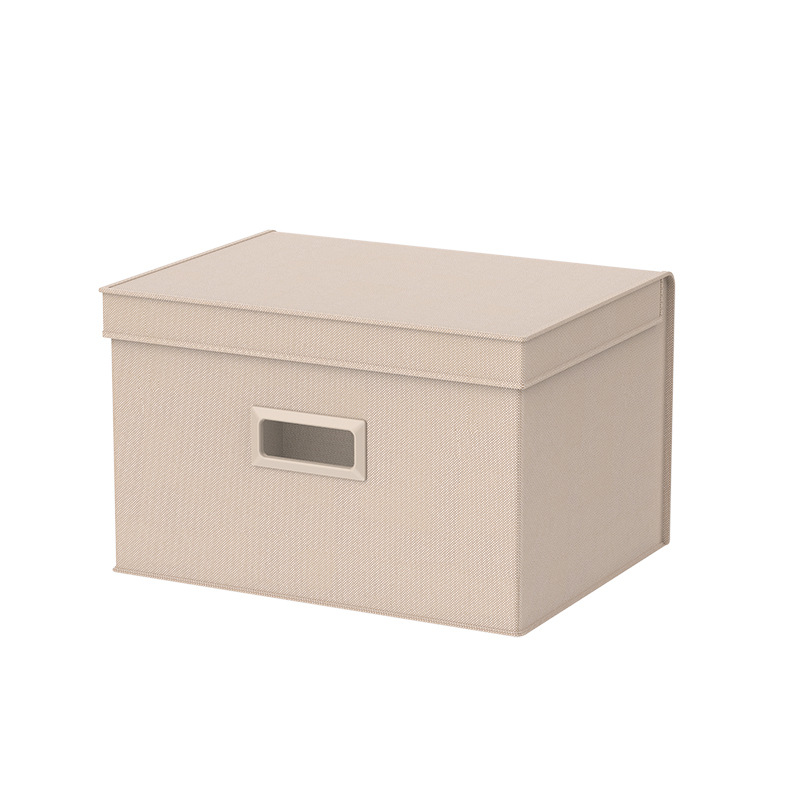 家用布艺大容量带盖收纳盒折叠衣物整理箱零食玩具收纳箱详情2