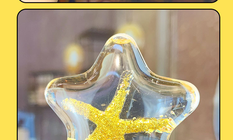 创意入油液体流沙钥匙扣五角星卡通海洋世界漂浮钥匙链小礼品批发详情16