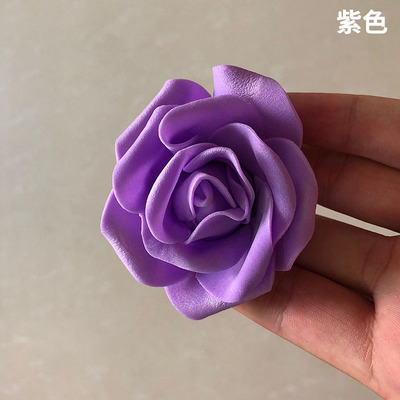 跨境7cmpe仿真玫瑰花头七夕情人节泡沫花手工材料婚庆花球灯饰详情11