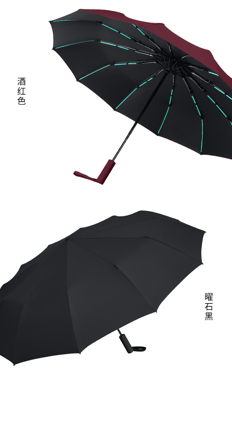双骨伞自动开收折叠晴雨两用小清新雨伞48骨创意三折伞一件代发详情5
