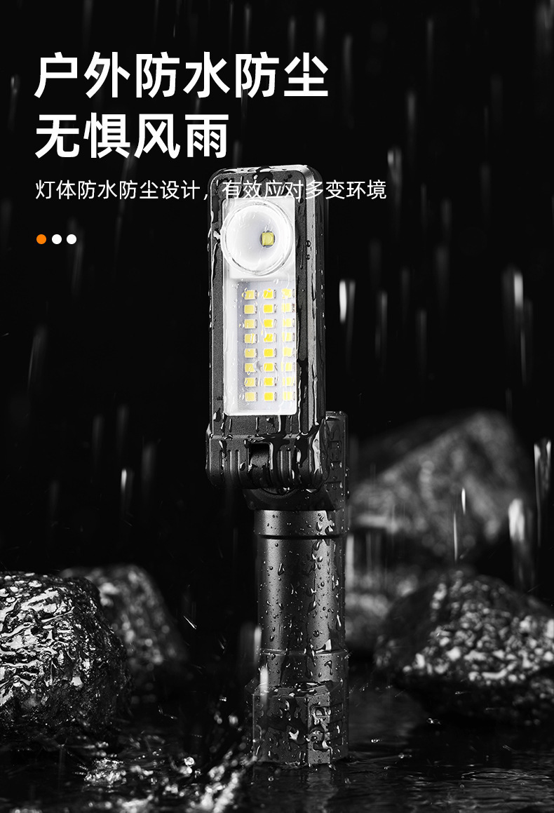 New cross-border multi-functional portable multi-angle folding work light, multi-source strong light head lamp, long-lasting magnetic suction lamp pic 21