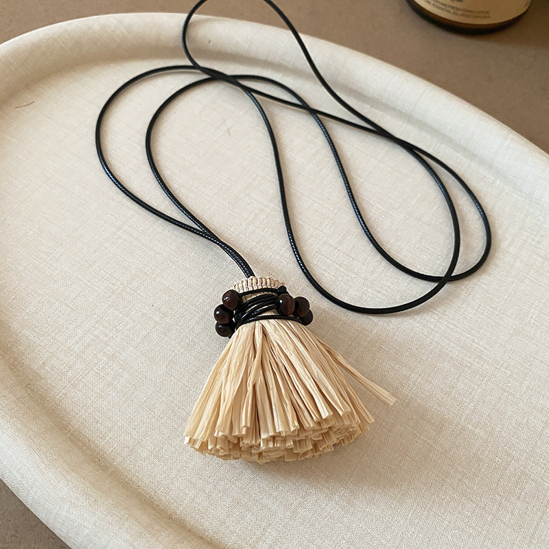 跨境复古民族风吊坠项链网红百搭高级感毛衣链小众简约饰品批发女详情16