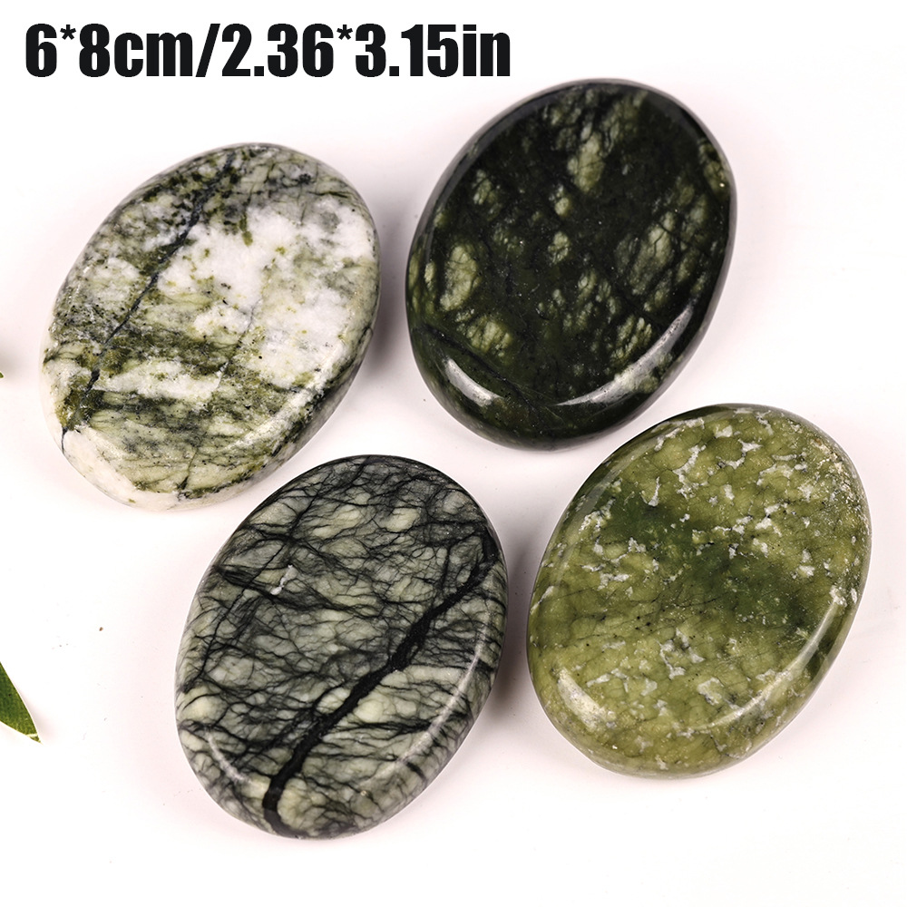 天然岫玉玉石能量按摩石SPA精油背部刮痧加热热敷推拿养生石经络按摩详情18