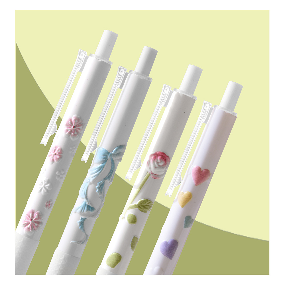 Chenxi Blank Fragrance Relief Pen 3D Gel Pen CS Double nib 0.5mm Black Signature Pen for students pic 5