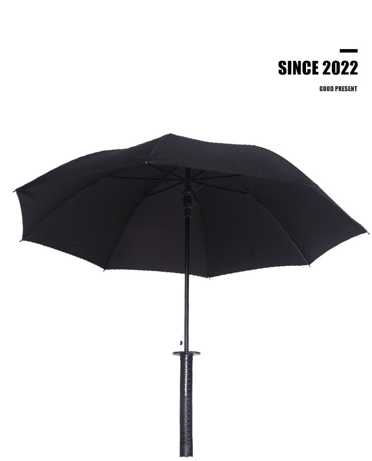 24骨创意自动武士刀伞网红动漫直柄伞个性加大加固男士伞可印logo详情5