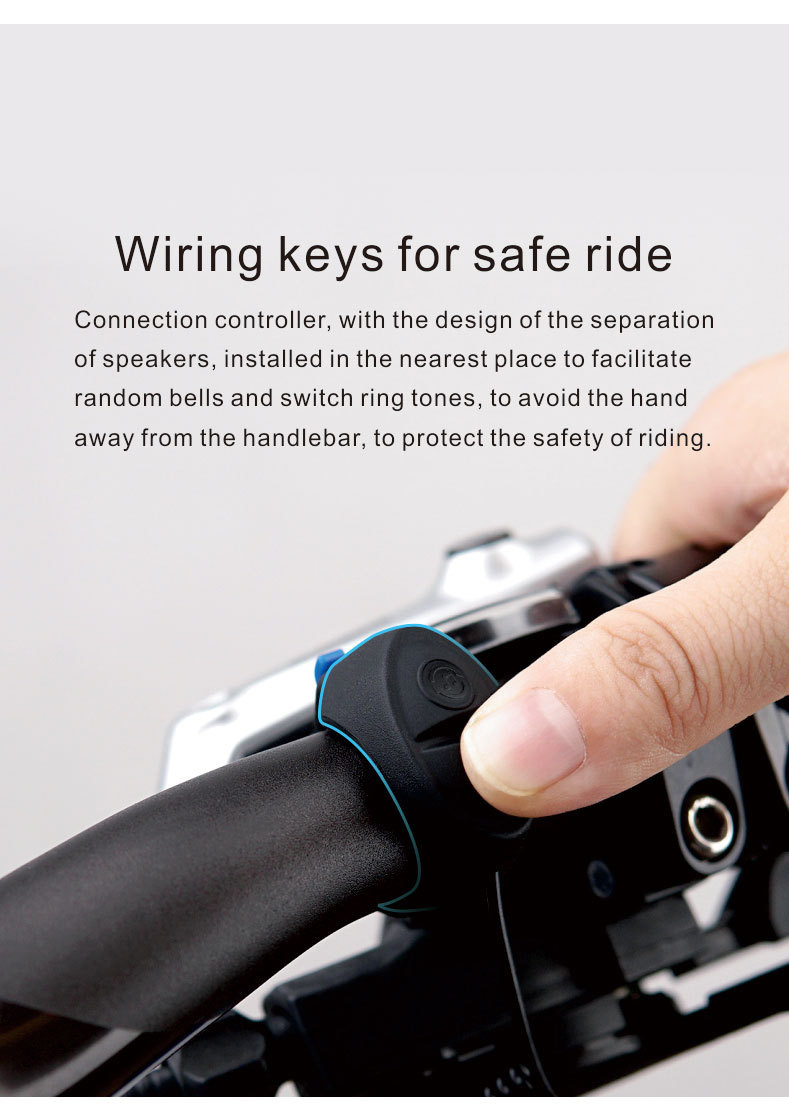 Cross-border twooc bicycle electric horn, electric bell, electric scooter horn, usb charging horn, cycling equipment pic 9