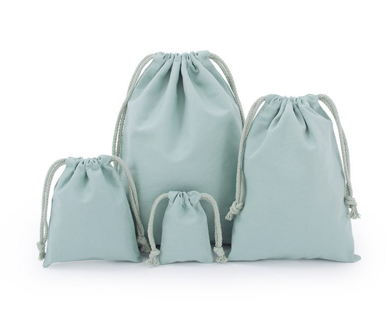Wholesale and in-stock white drawstring cotton drawstring bags, blank eco-friendly gift packaging, storage canvas drawstring bags pic 48