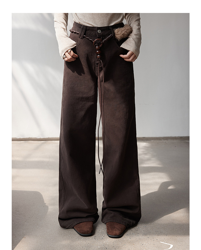 【 Denim Simple】 Ge Ming Korean Commuter straight-leg jeans for Women 2025 Autumn New Style Long Pants N732C pic 28