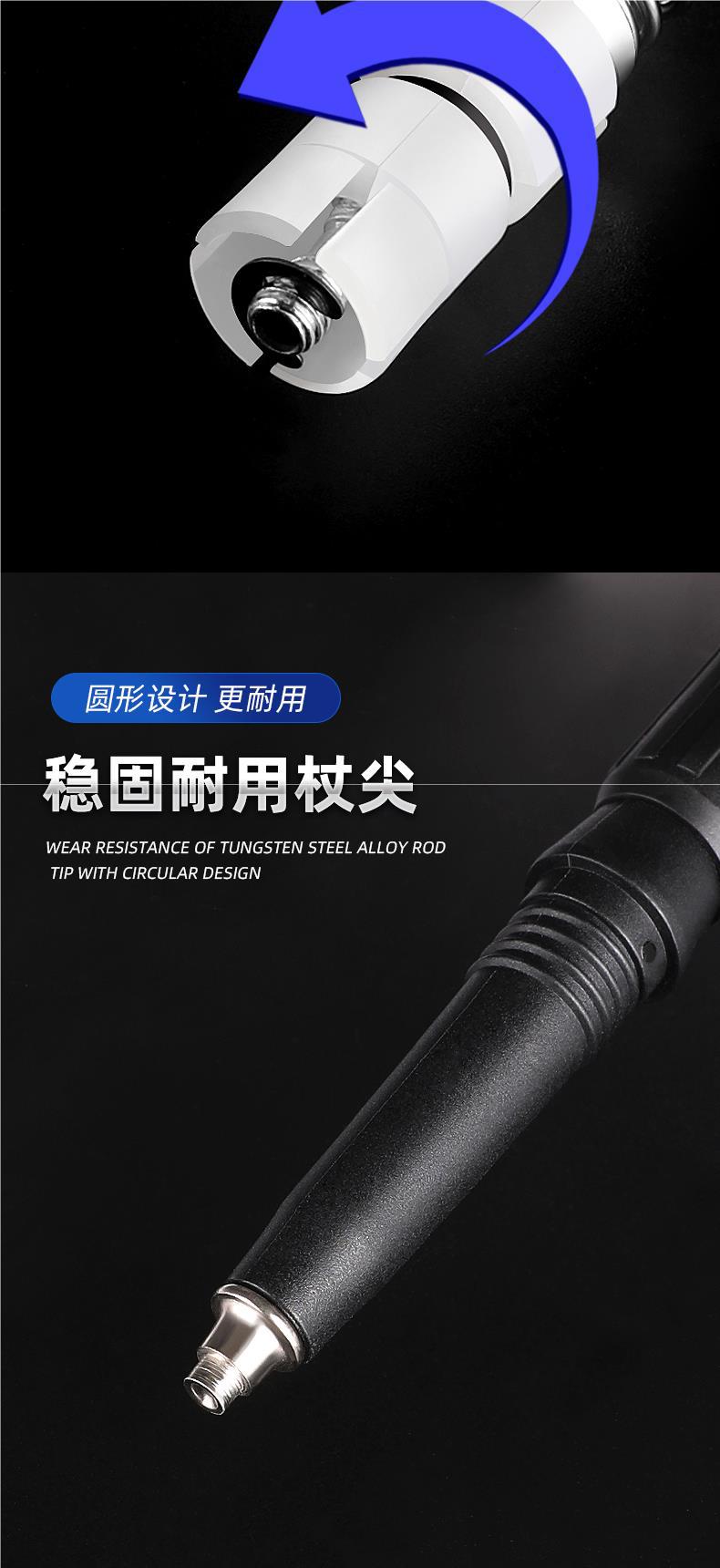 T柄直柄登山杖伸缩折叠手杖徒步爬山拐杖轻便健走杖旅行户外装备详情4