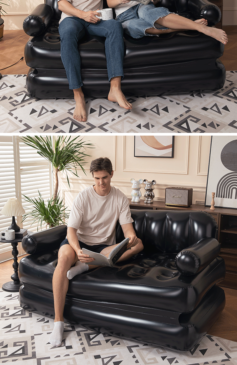 充气床垫多功能五合一充气沙发双人加厚躺椅懒人沙发便携户外休闲详情10