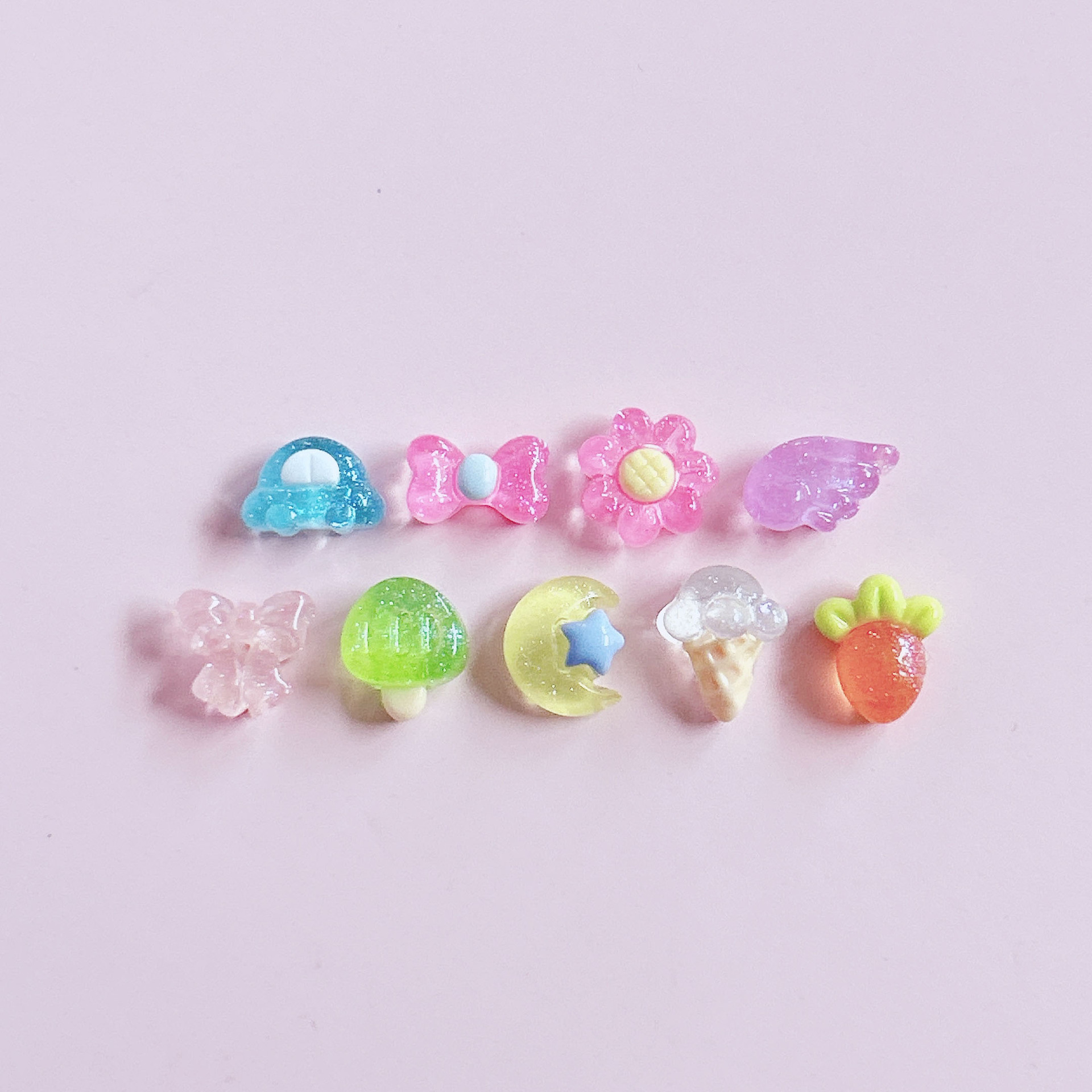 New mini product with bow, strawberry ice cream, diy hair clips, ear studs, nail art and handcrafted accessory stickers pic 33