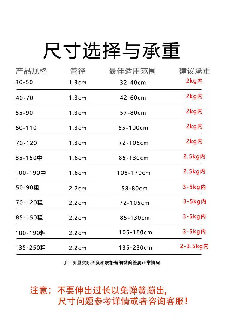 免打孔浴帘杆门帘伸缩杆窗帘杆衣柜挂衣杆阳台晾衣杆厨房置物架杆详情4