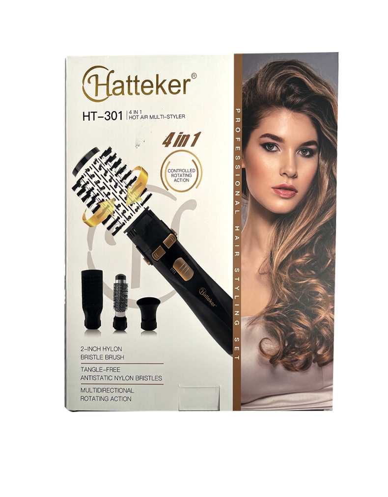 HATTEKER multi-functional straightening comb, curling and straightening dual-purpose, automatic rotating hot air comb, large wave 4-in-1 curling iron, hair dryer, cross-border pic 16