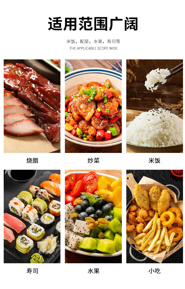 一次性餐盒加厚商用餐盒外卖打包盒家用塑料透明快餐便当带盖饭盒详情9