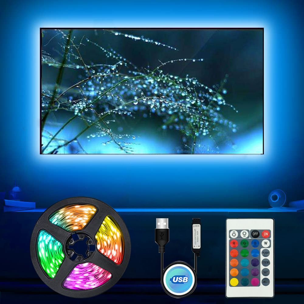 led灯带rgb低压灯带电竞桌面氛围5V蓝牙USB灯条电视机自粘裸板灯详情12