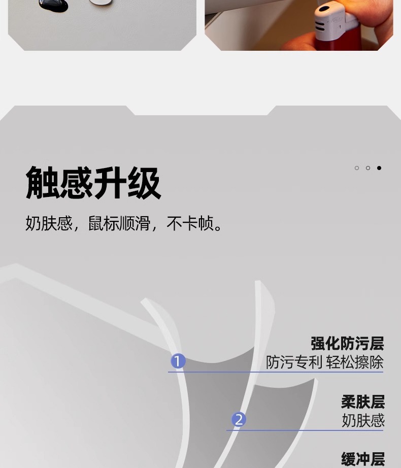 加厚电脑桌垫办公笔记本键盘桌面超大号鼠标垫防水防油免洗书桌垫详情13