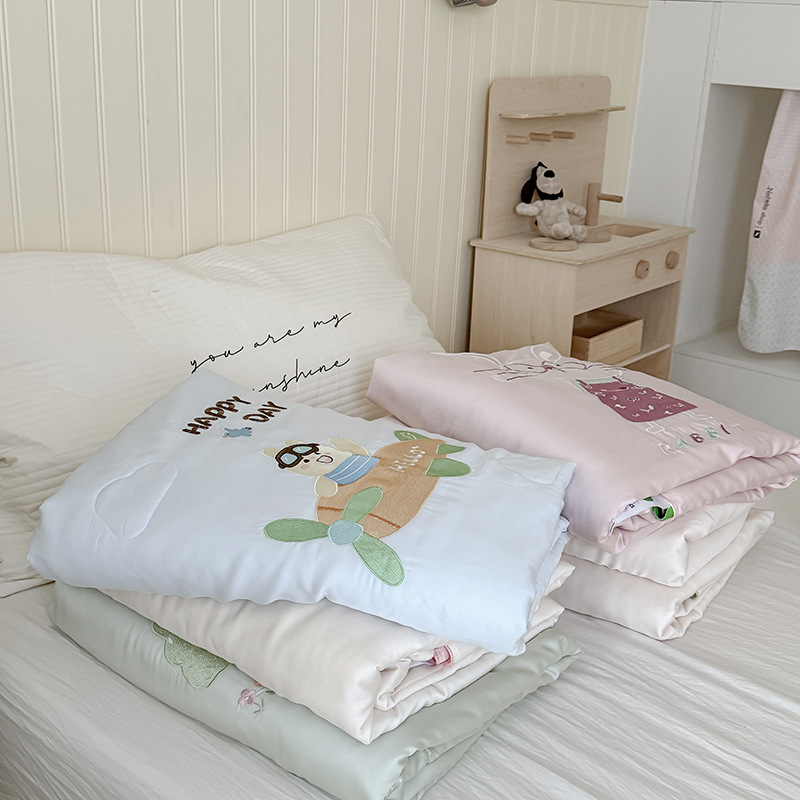 A类亲子款60支兰精天丝儿童夏被婴幼儿空调夏凉被午睡学生薄被子详情5