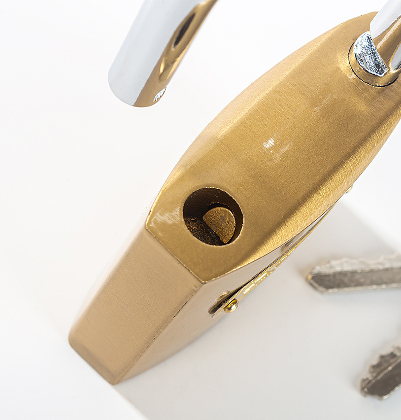 Shengli Factory wholesals copper-like padlock cores, which can be customized for export. Door locks, cabinet locks and anti-theft locks can be made through and open pic 9