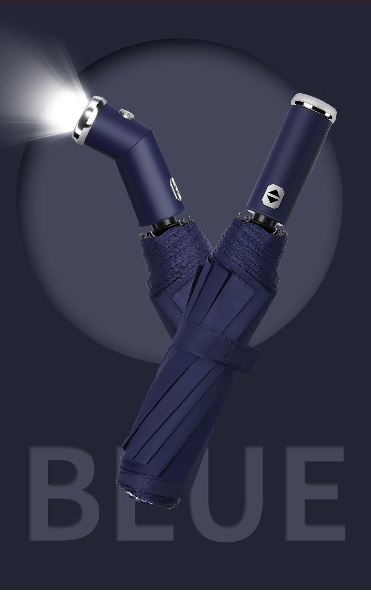 Umbrella printing fully automatic LOGO three-fold umbrella, large business black vinyl folding advertising gift, umbrella printing word gift box pic 23