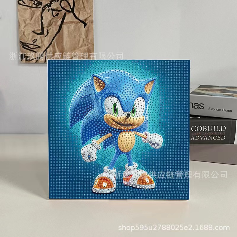 新款满钻儿童钻石画手工DIY点钻带框家饰挂画批发现货皮画装饰画详情13