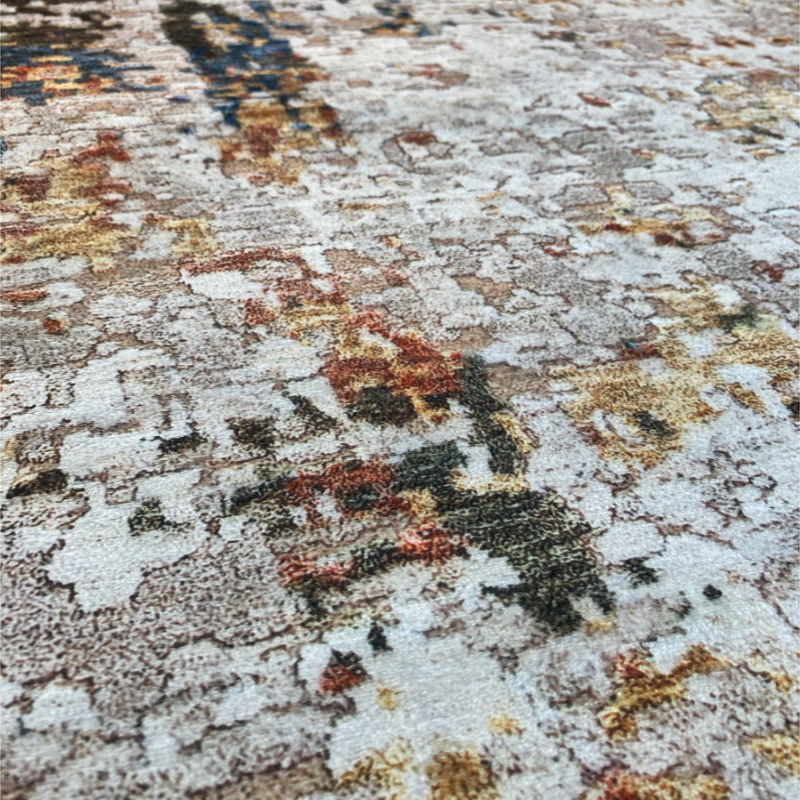 Carpet for the living room, retro style, bedroom, high-end cashmere printed carpet, modern art, anti-slip and washable pic 6