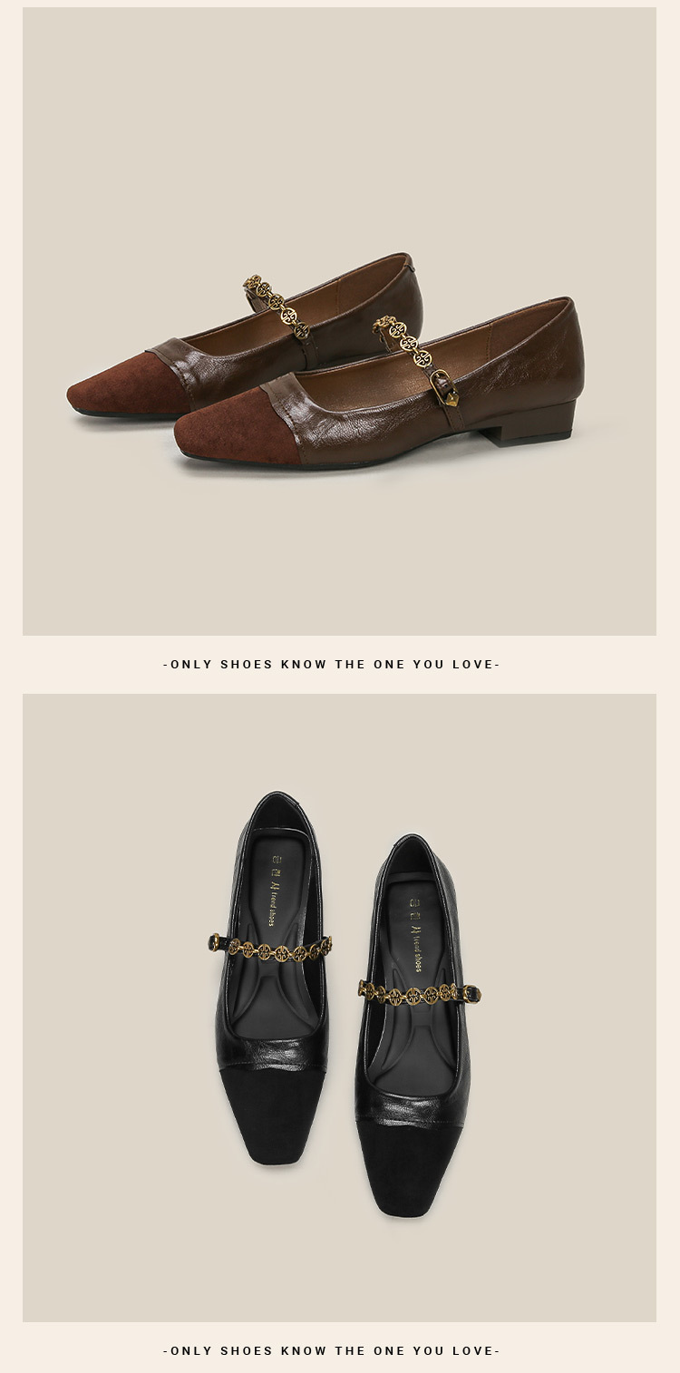 H8563-1玛丽珍单鞋女夏新款小众拼色一脚蹬粗跟惠州女鞋外穿鞋子详情14