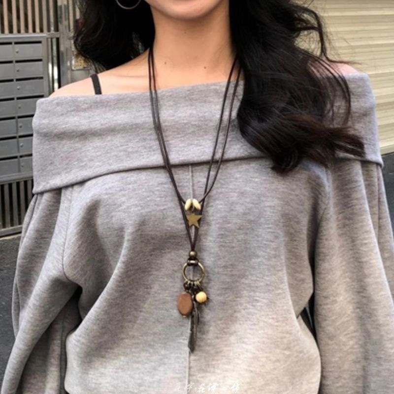 韩版自制!原创韩版ins海洋派大星长款项链小众复古百搭项链颈饰详情5