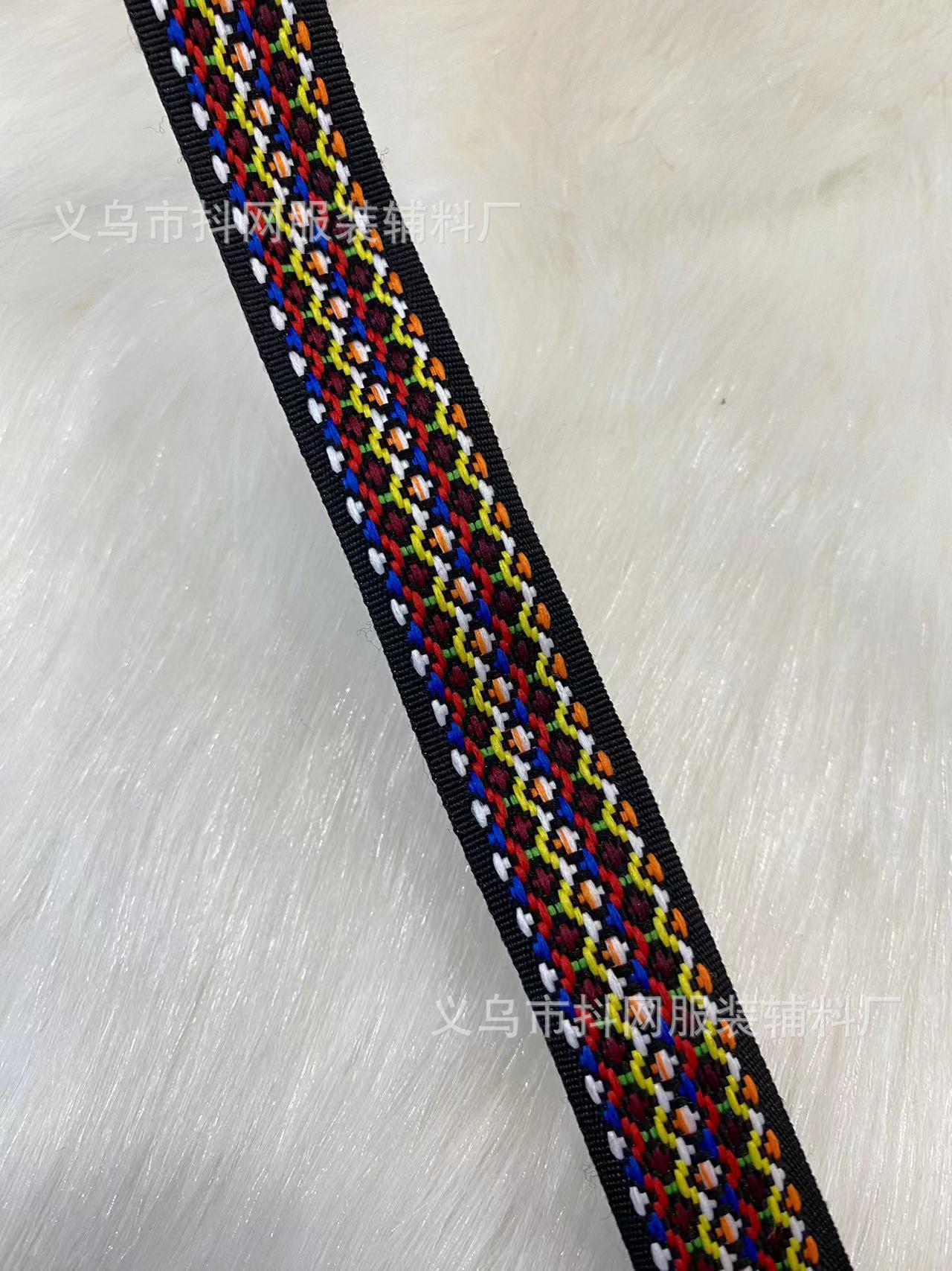 1.8- 2.1cm Ethnic-style jacquard embroidery webbing, hair accessories, headwear, performance costume accessories, gift box packaging tape pic 5