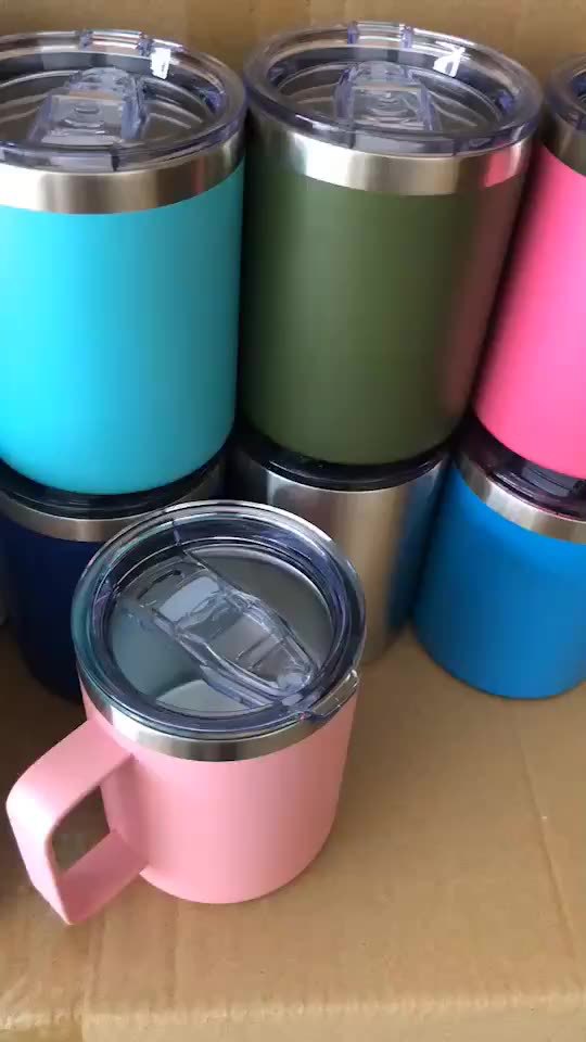 跨境亚马逊12oz手柄杯马克杯304不锈钢办公咖啡杯冰霸杯详情15