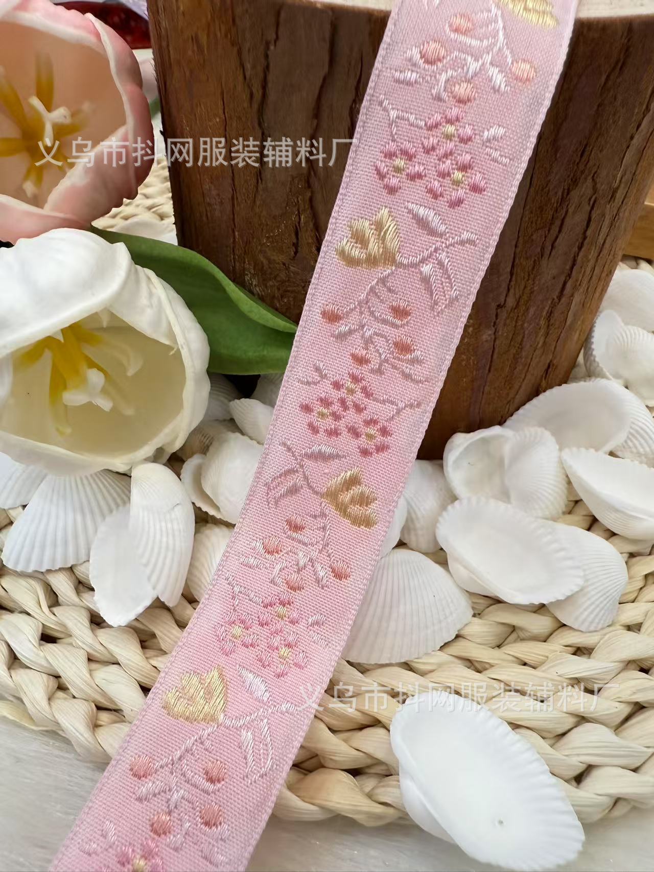 2.5cm Ethnic-style webbing, embroidery, DIY bow, hair accessory, headwear, clothing, border strap, retro Chinese style pic 15