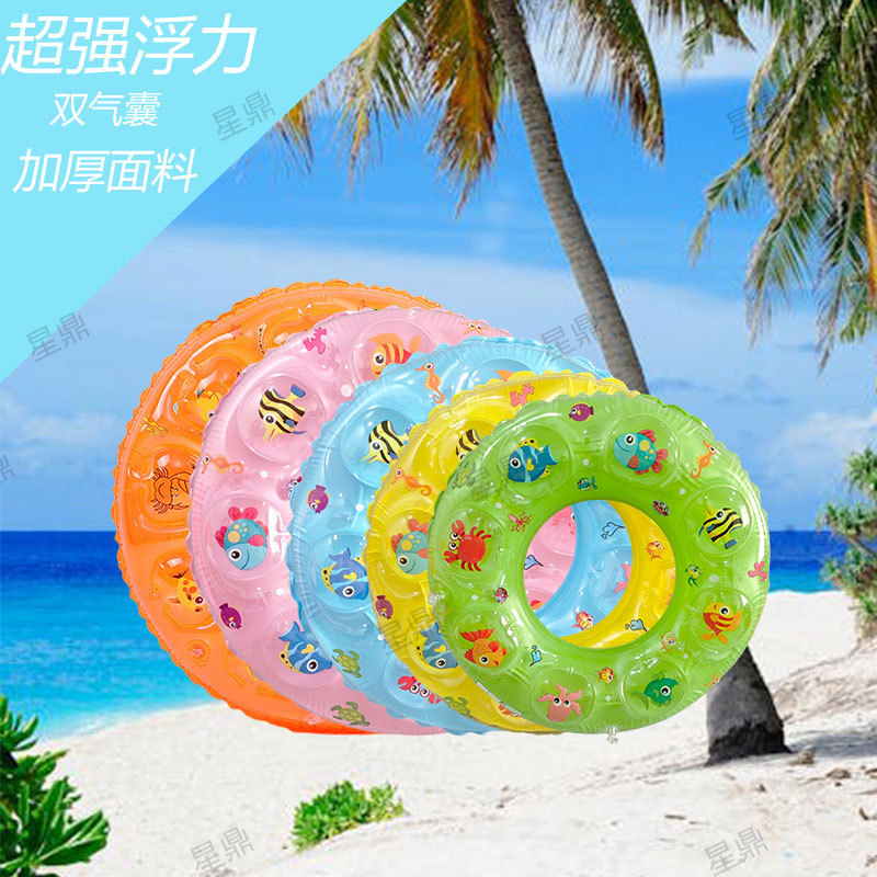 游泳圈儿童成人水晶圈腋下圈批发可爱卡通加厚大浮力泳圈救生圈详情15