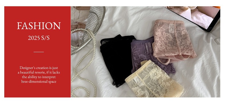 Best-selling high-end, sexy, high-waisted, antibacterial and seamless lace underwear for girls, pure and alluring triangle pants for women pic 11