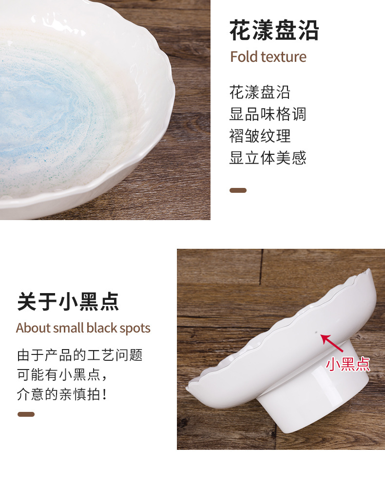 Customized melamine high-legged fruit plate, home living room dried fruit plate, Chinese tray, high-end dessert display, dim sum plate pic 17